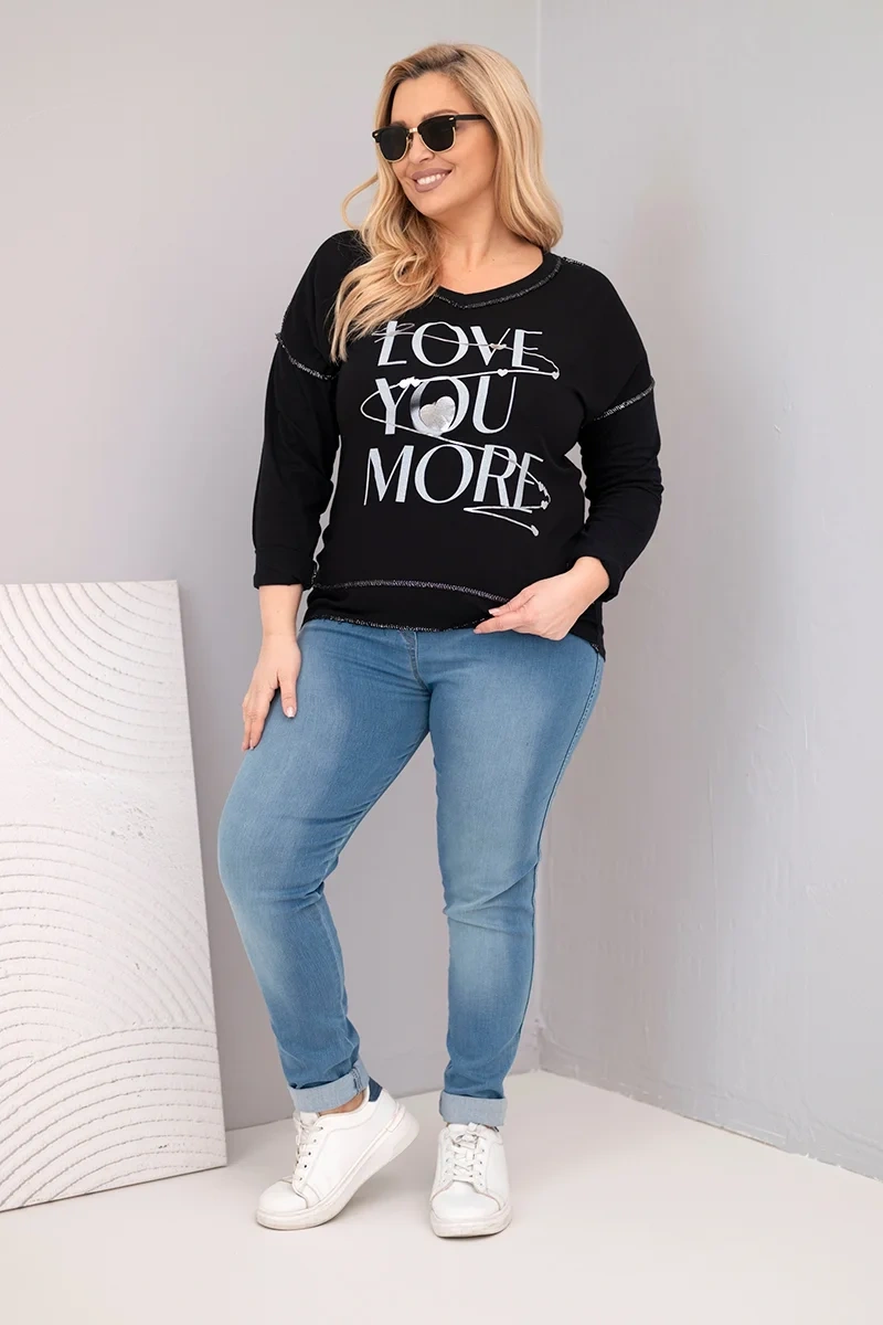 Dámska mikina Plus Size Love You More