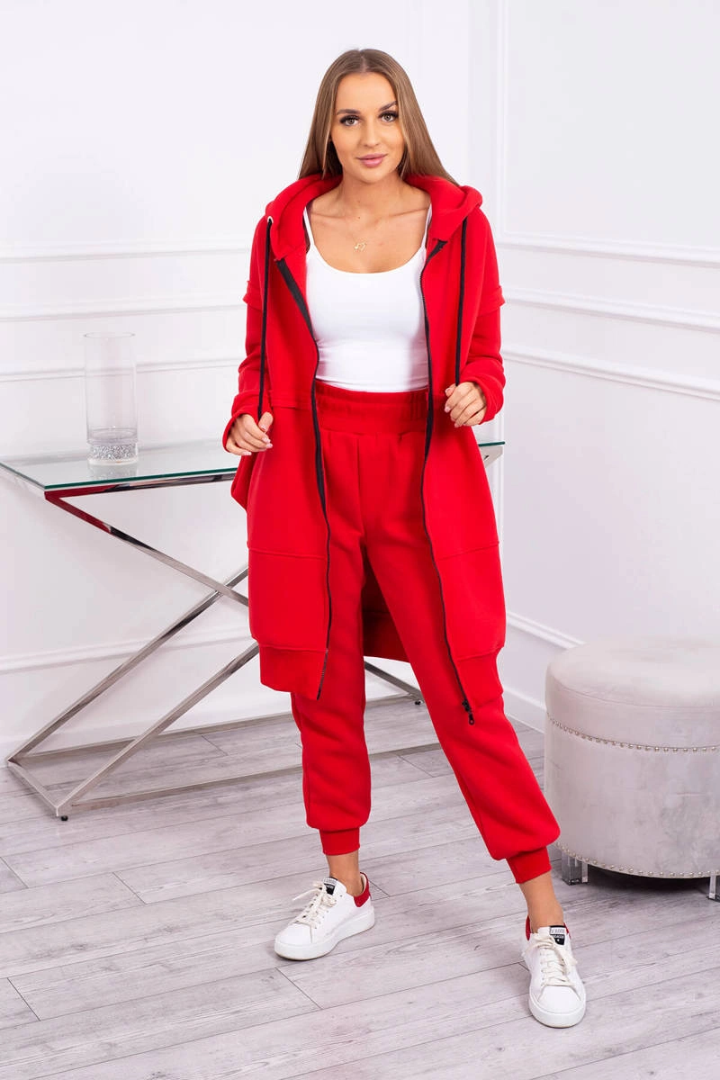 Kesi Insulated set with a long sweatshirt red