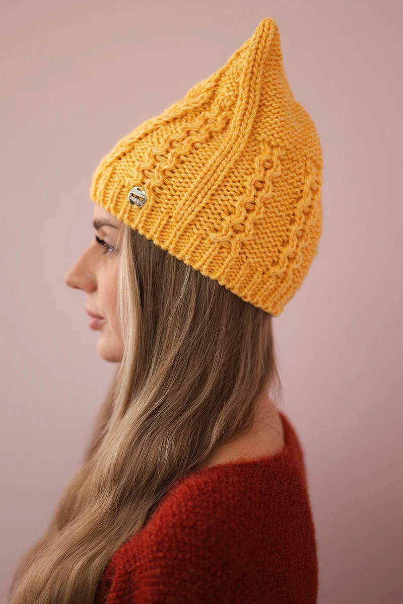 marka niezdefiniowana Cap with fleece Rabbid K237 mustard
