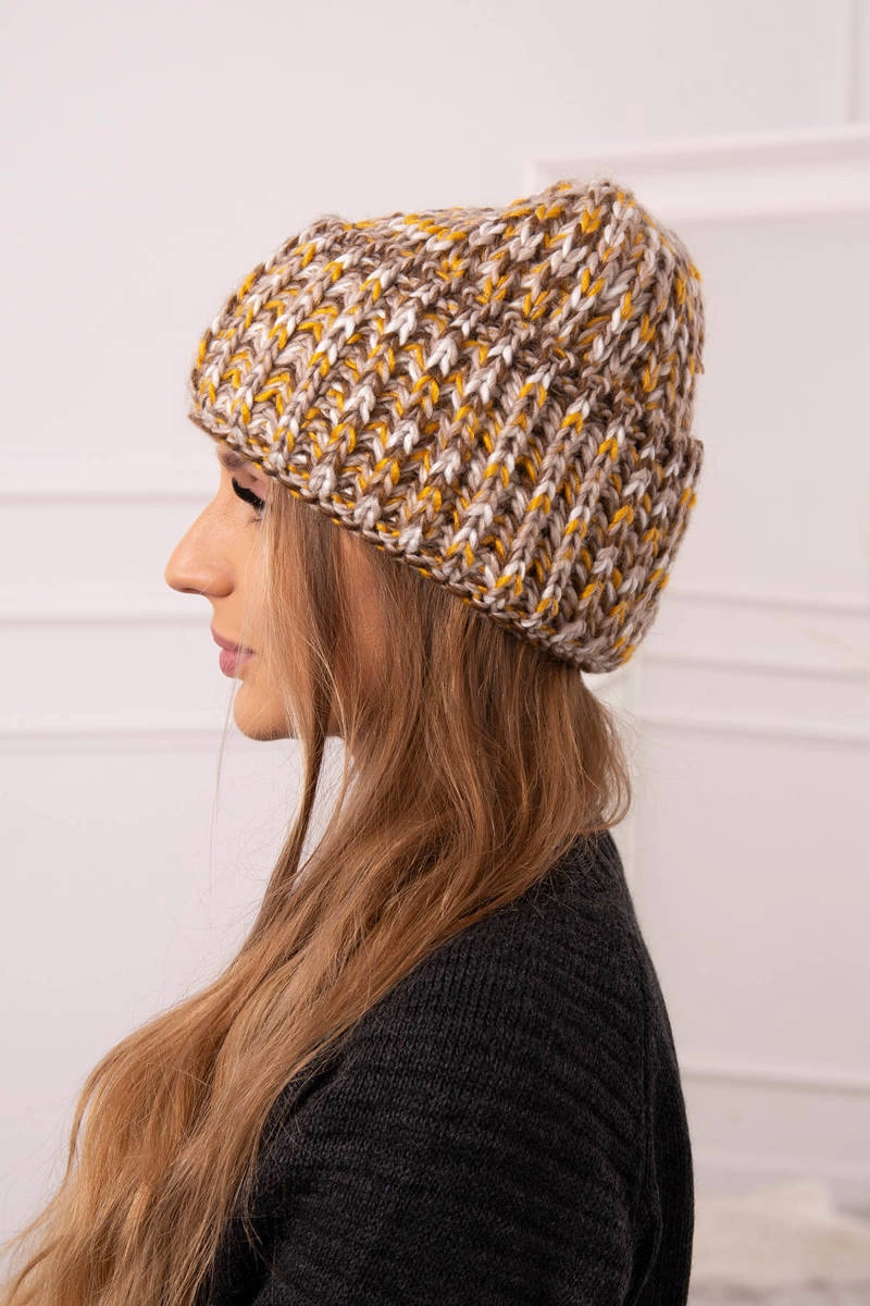 Kesi Cap with turn up Klara K311 green + brown