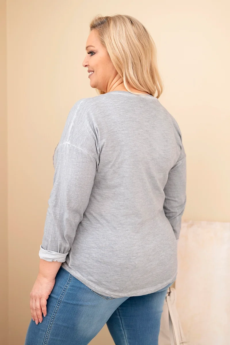 Plus size dámska blúzka s potlačou