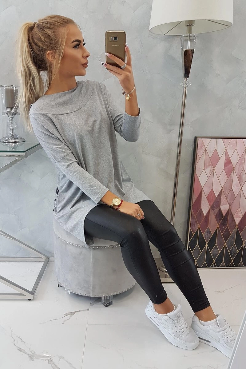 Kesi Sweatshirt with a bicycle print gray