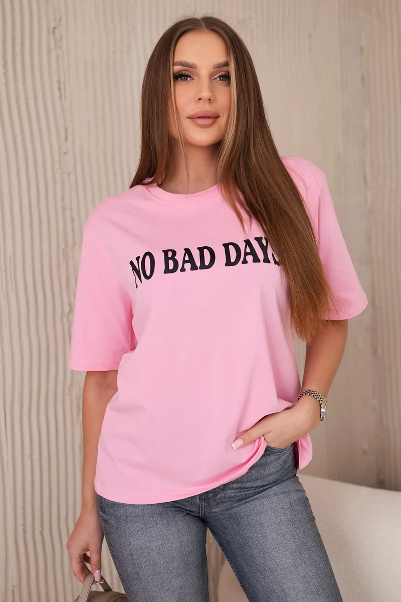 No Bad Days Cotton Blouse Light Pink