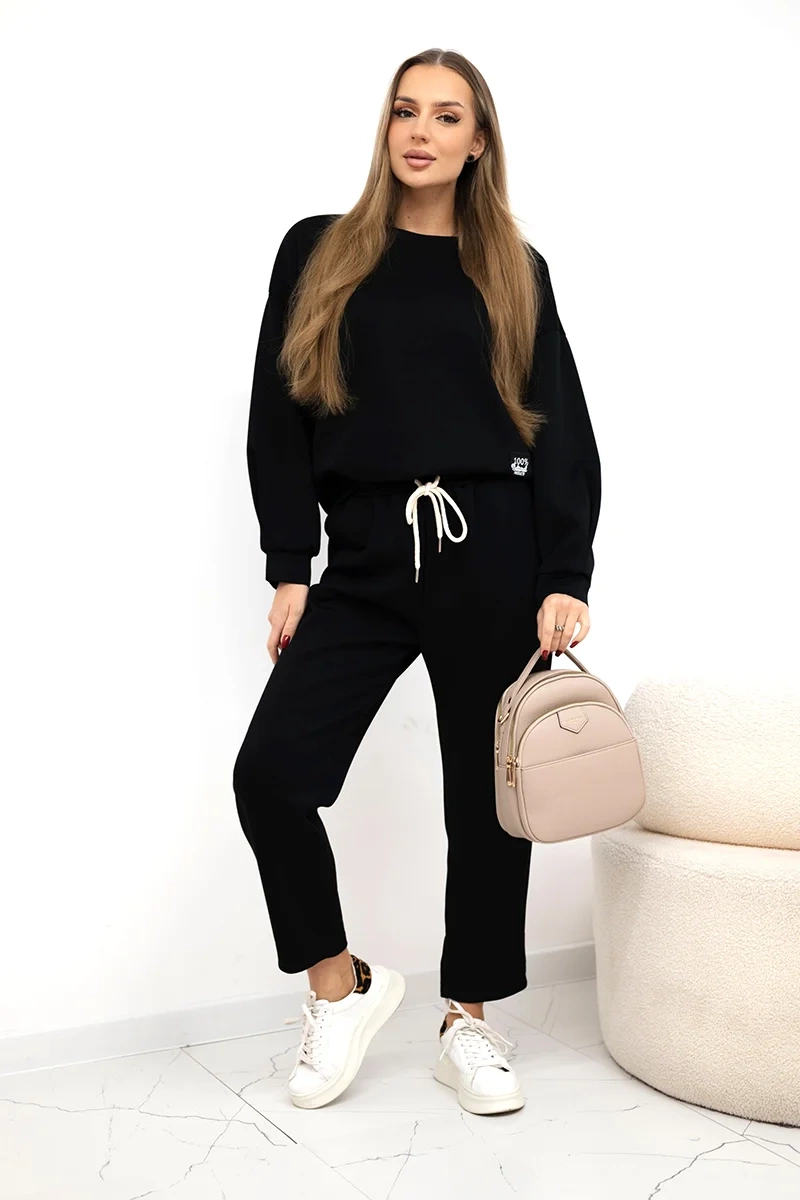 Kesi Włoski Viscose set sweatshirt + pants black