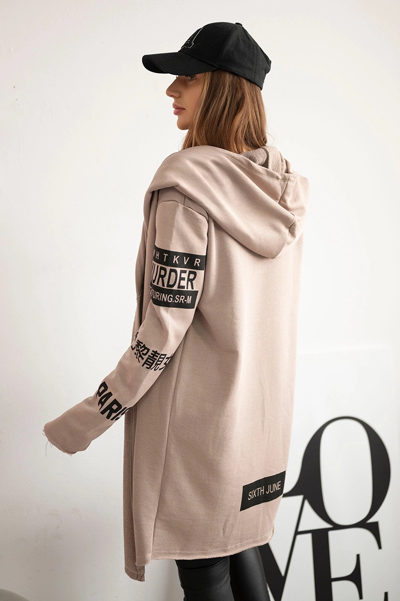 Coatee subtitled dark beige
