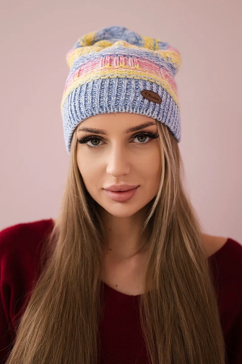 Kesi Fleecová čepice Patrycja K254 fialová+modrá