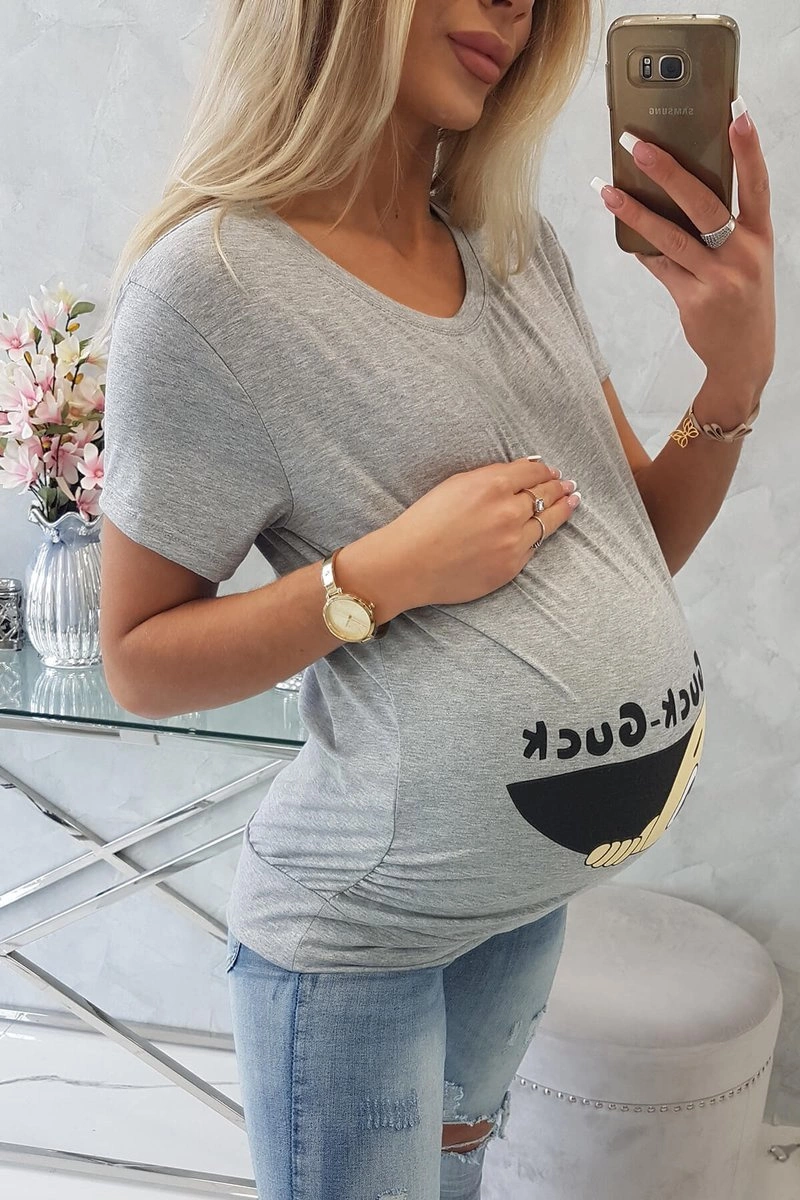 marka niezdefiniowana Maternity blouse Guck gray