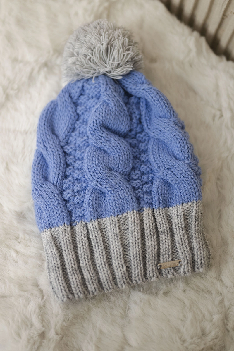 Kesi Cap with fleece Paris K212 blue+gray