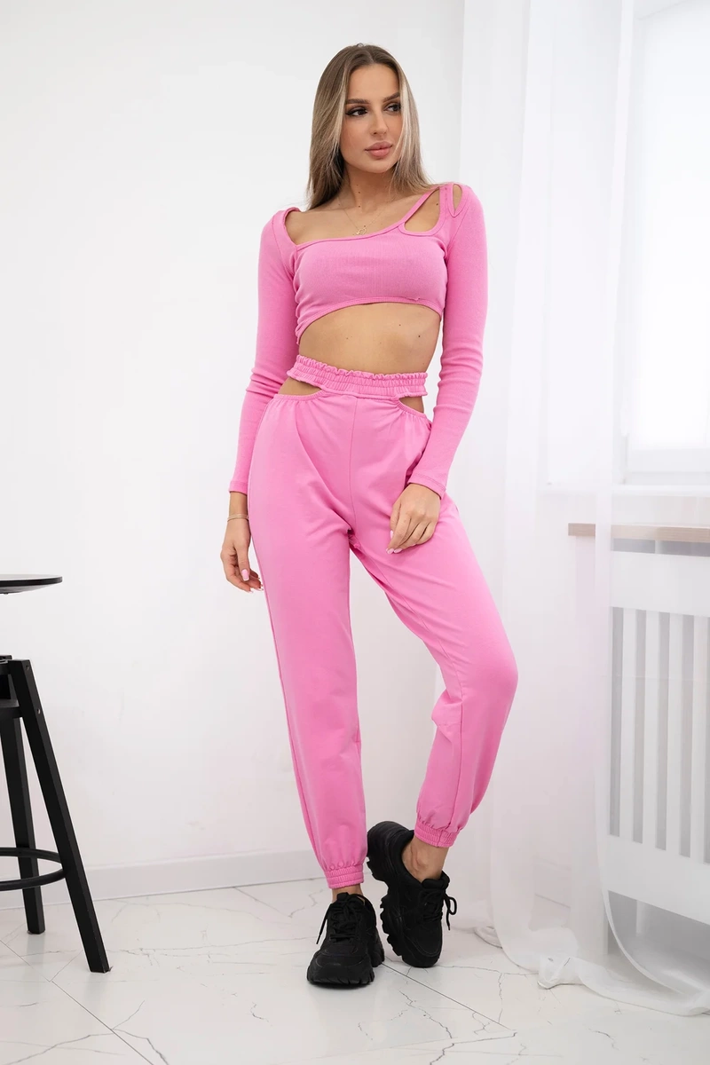 Set with blouse top - light pink