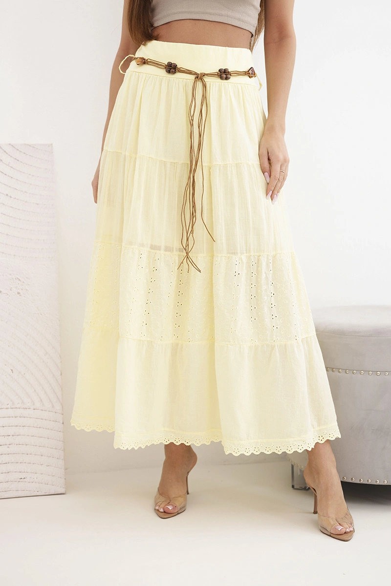 Дамска макси пола с бродерия