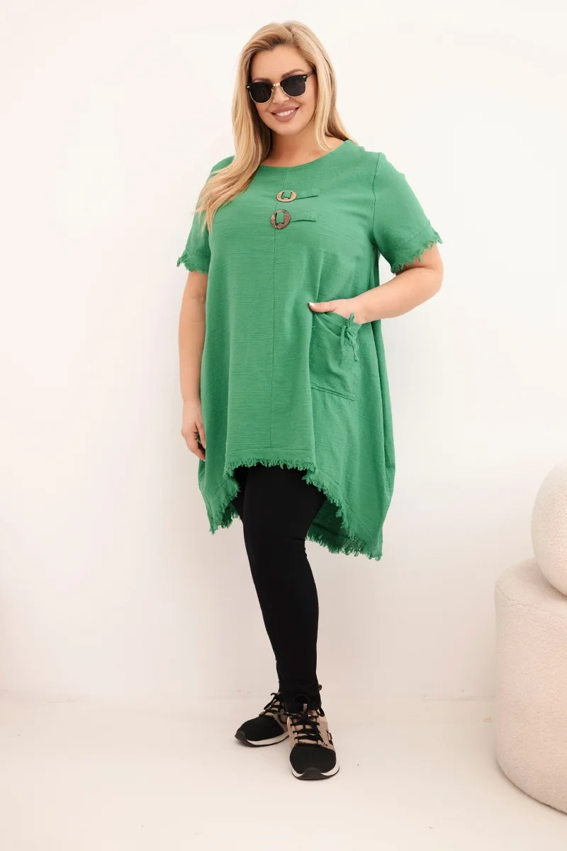 Plus size šaty z bavlny Kesi