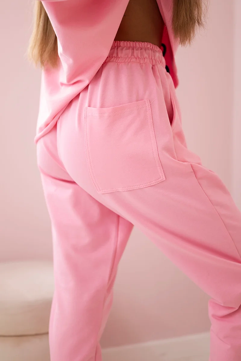 Set 2-piece sweatshirt + trousers light pink