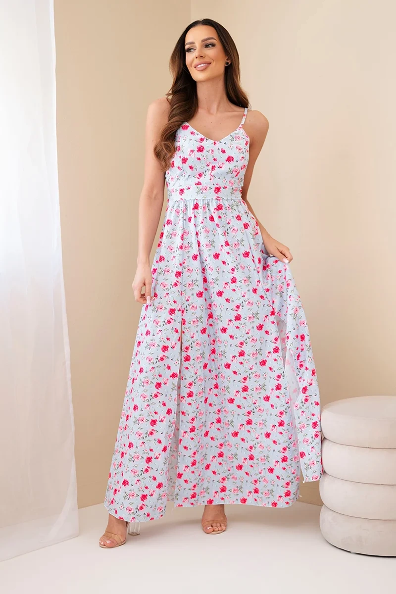 Dámské květinové maxi šaty Kesi