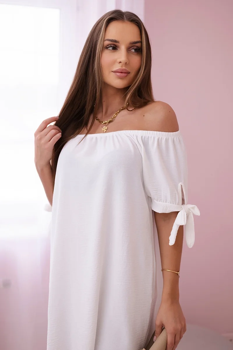 Kesi Włoski Dress tied on the sleeves white