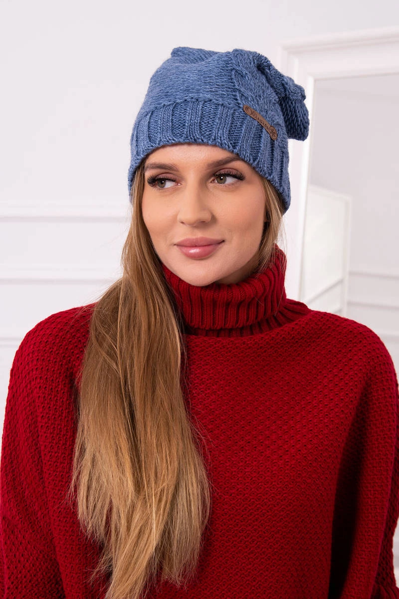 marka niezdefiniowana Fleecová čepice Ula K271 denim