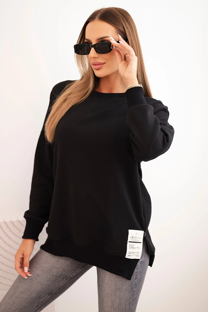 Kesi Women&#039;s oversized long-sleeve sweatshirt black