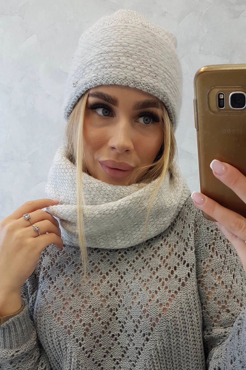 Women&#039;s mohair set Pearl P101 light gray