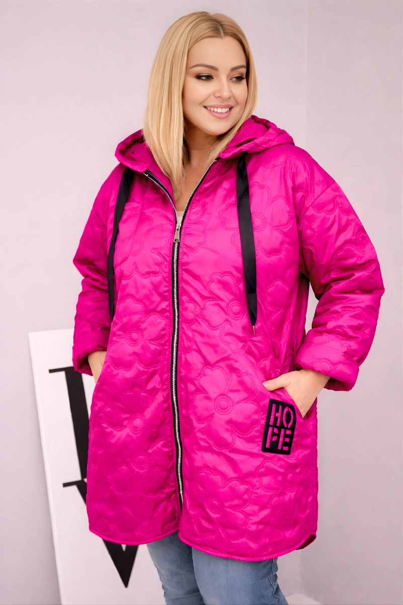 Дамско ватирано яке с големи размери Kesi Włoski