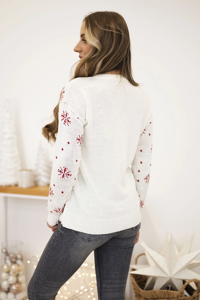 Christmas sweater with ecru inscription