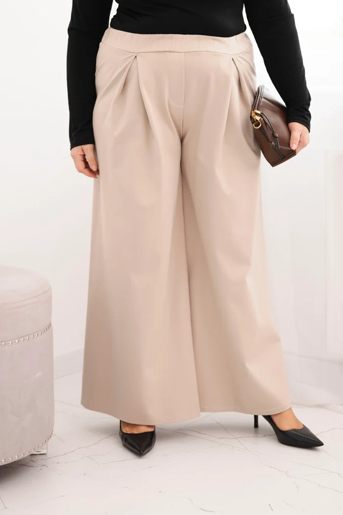 Plus size nohavice s širokými nohavicami