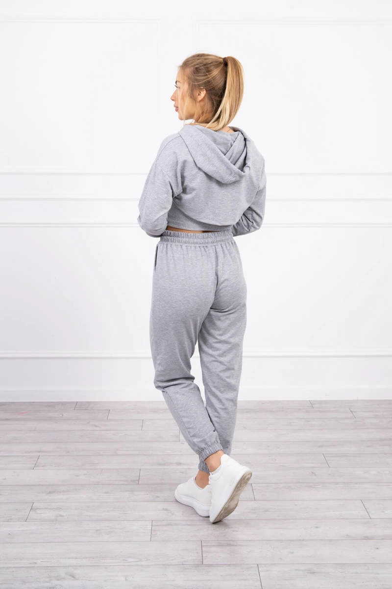 3-piece cotton set gray