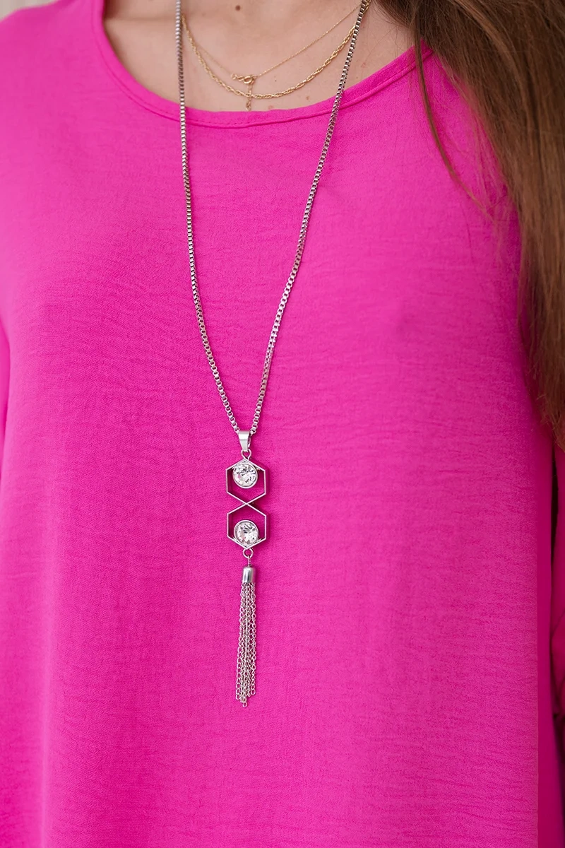 Kesi Włoski Set of blouse + pants with pendant fuchsia