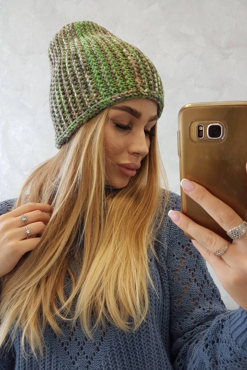 Kesi Cap with fleece Zoja K306 ecru + beige