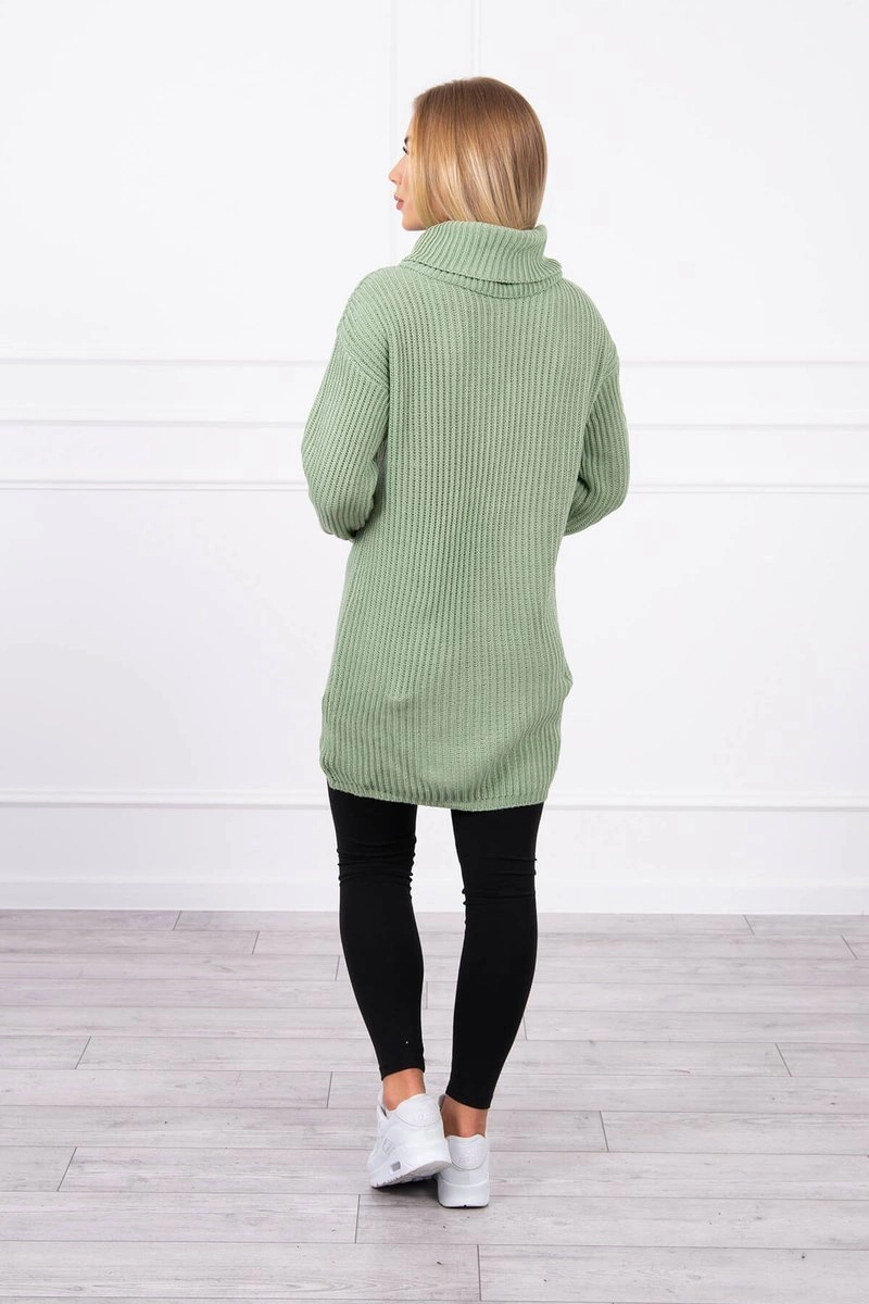 Kesi Sweater with golf dark mint