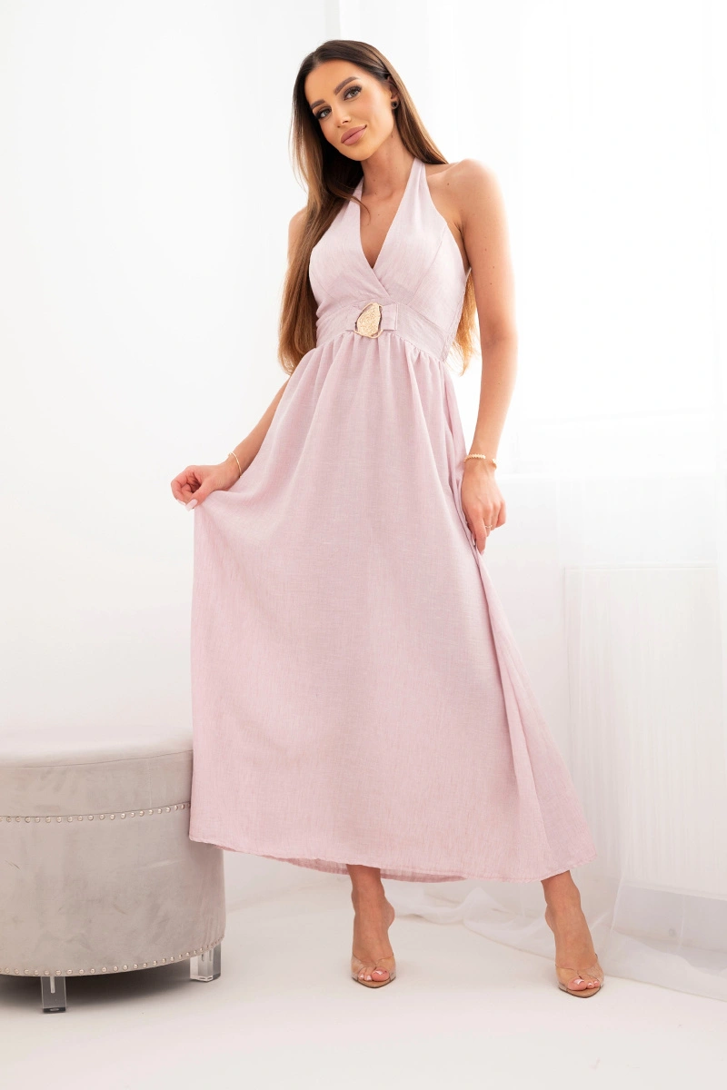 Дамска макси рокля Kesi Włoski с връзка около врата