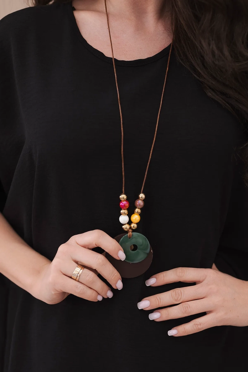 Kesi Włoski Oversized blouse with pendant black