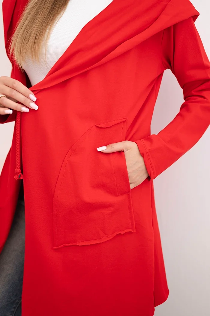 Red cape with loose hood