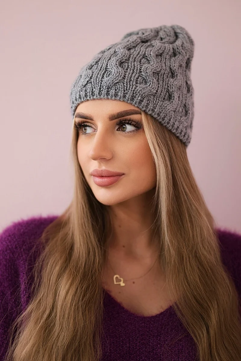 marka niezdefiniowana Čapica s fleece Teresa K285 tmavošedý
