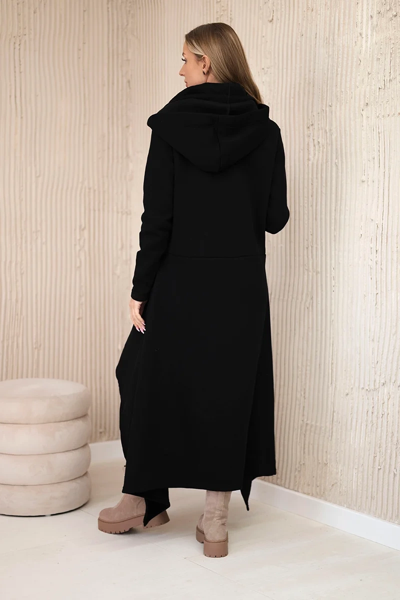 Insulated dress with long sides black
