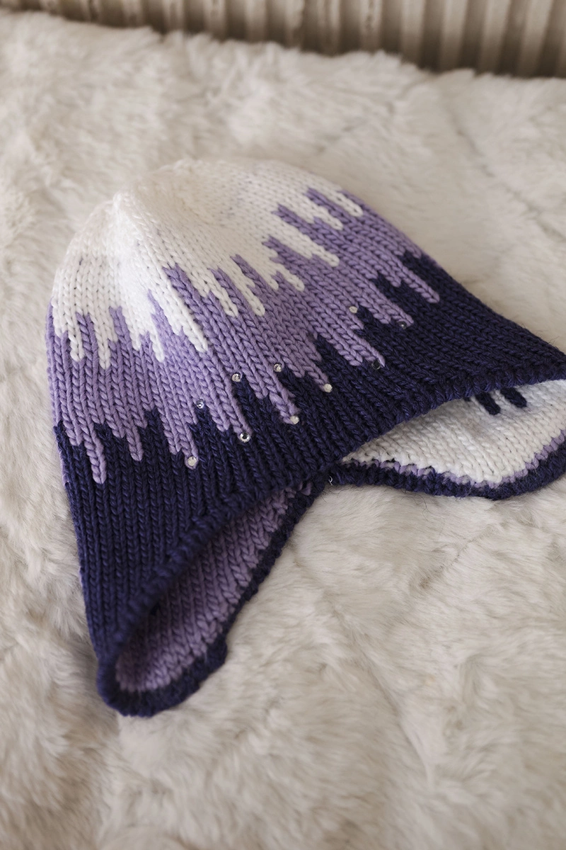 Kesi Women&#039;s cap Nikol K405 white+purple+dark purple