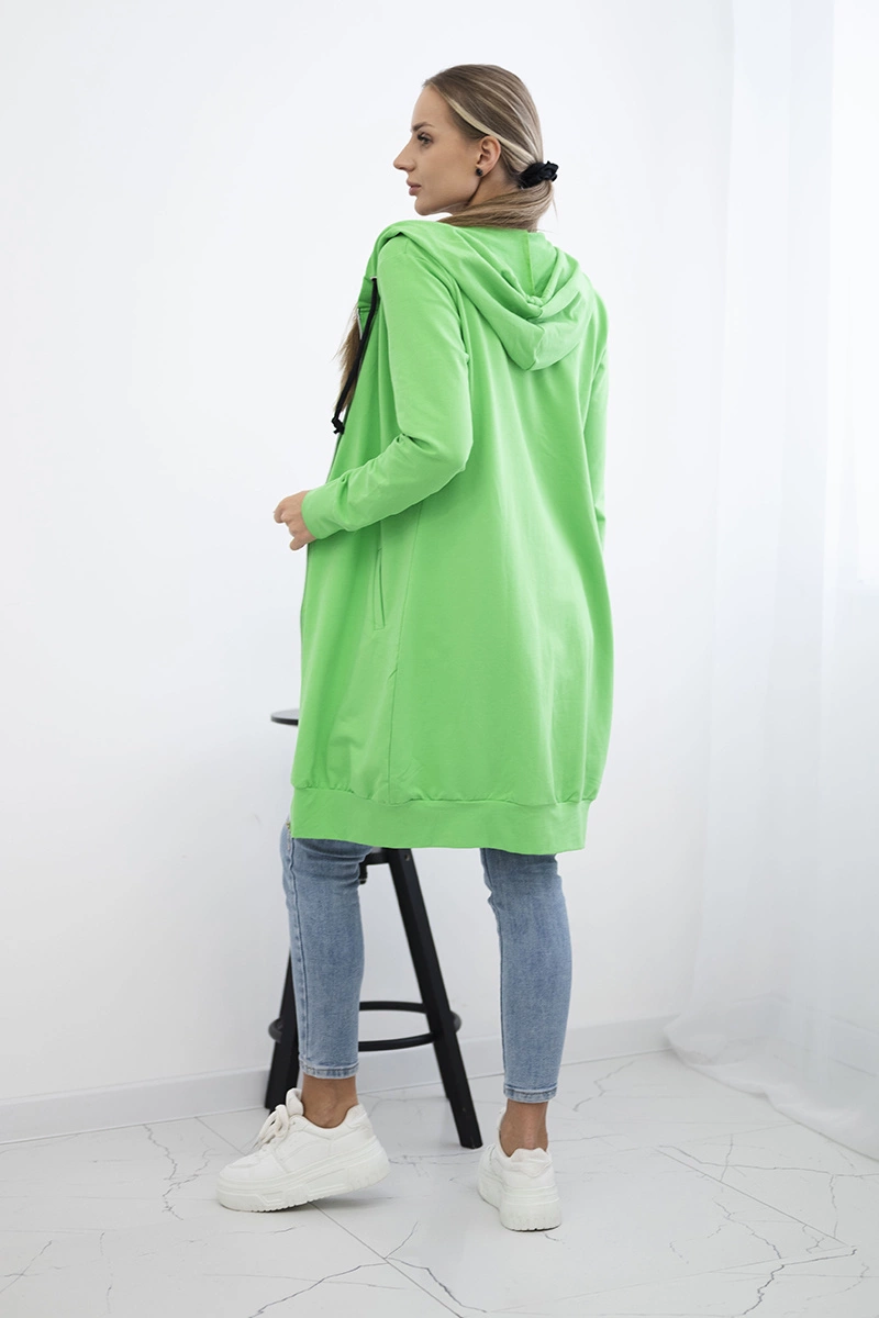 Dress with hood and hood light green
