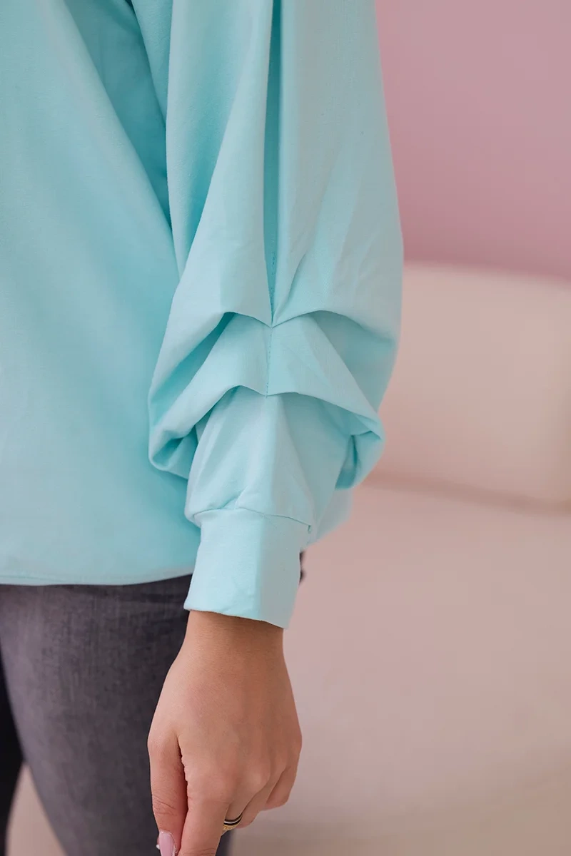 Cotton blouse with bow