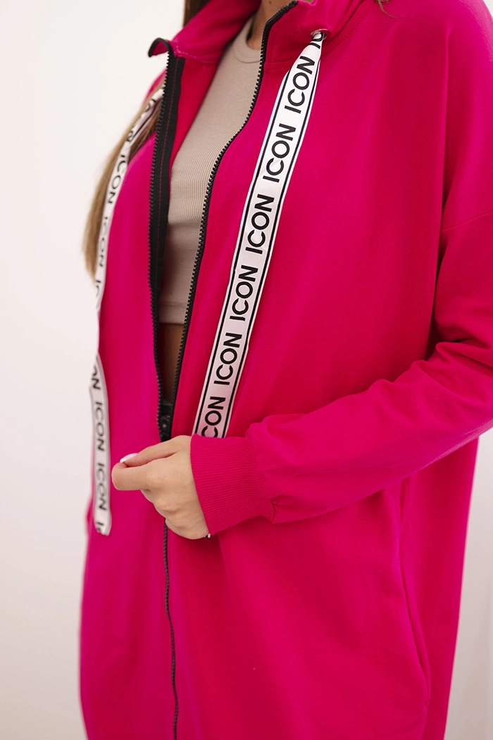 Kesi Women&#039;s zip-up sweatshirt with prints fuchsia