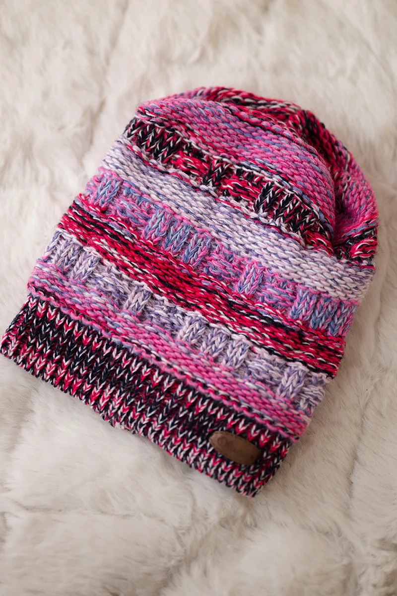 Kesi Cap with fleece Patrycja K254 fuchsia + pink