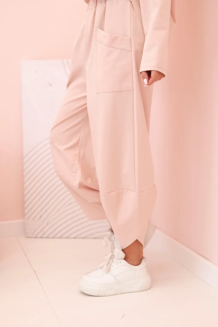 Kesi Włoski Set new punto sweatshirt + pants dark powder pink