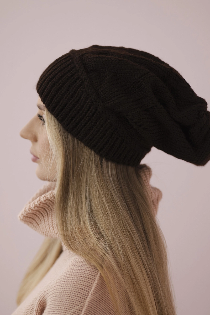 marka niezdefiniowana Women&#039;s cap Ingrid K371 brown