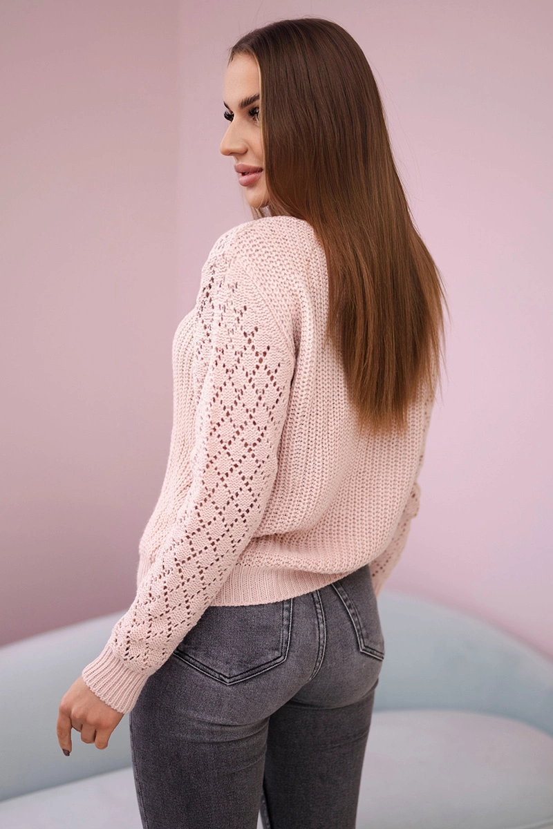 Kesi Openwork sweater powdered pink