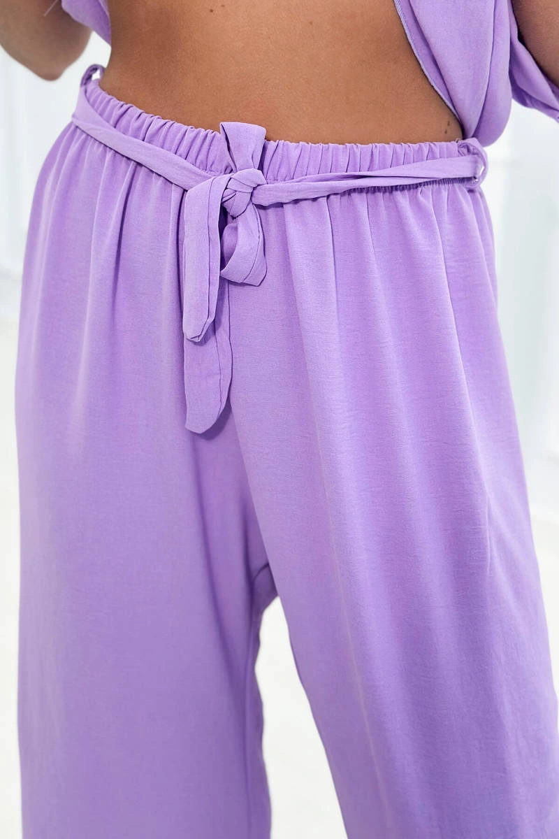 Set of blouses with trousers light purple