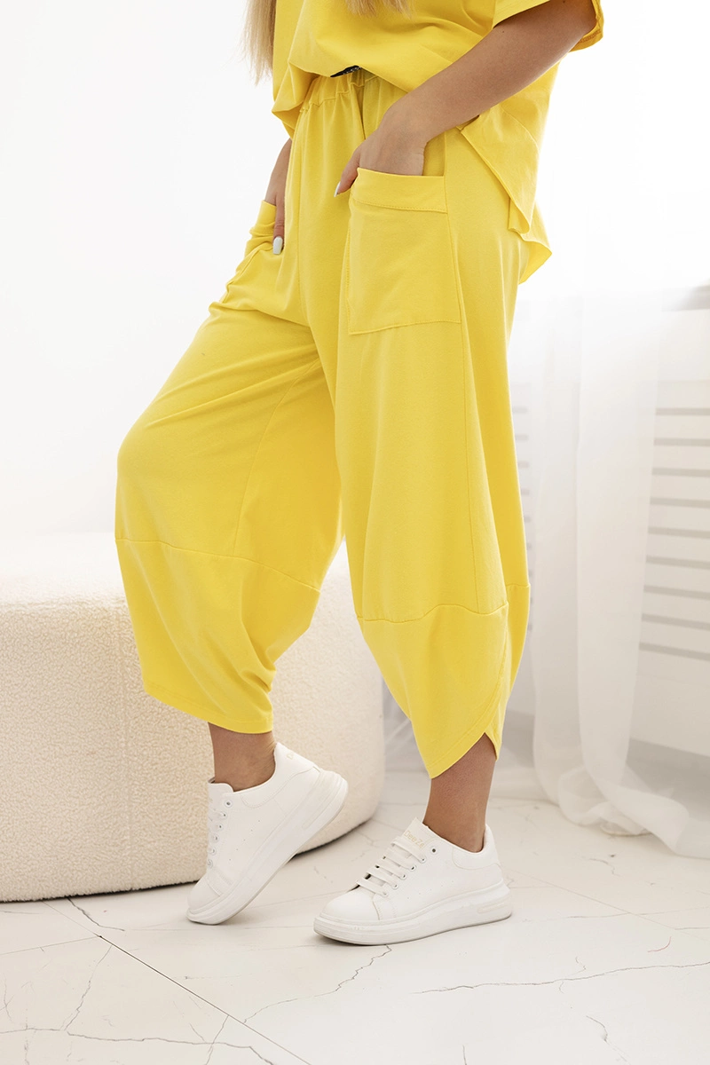 Women&#039;s set T-shirt + pants - yellow