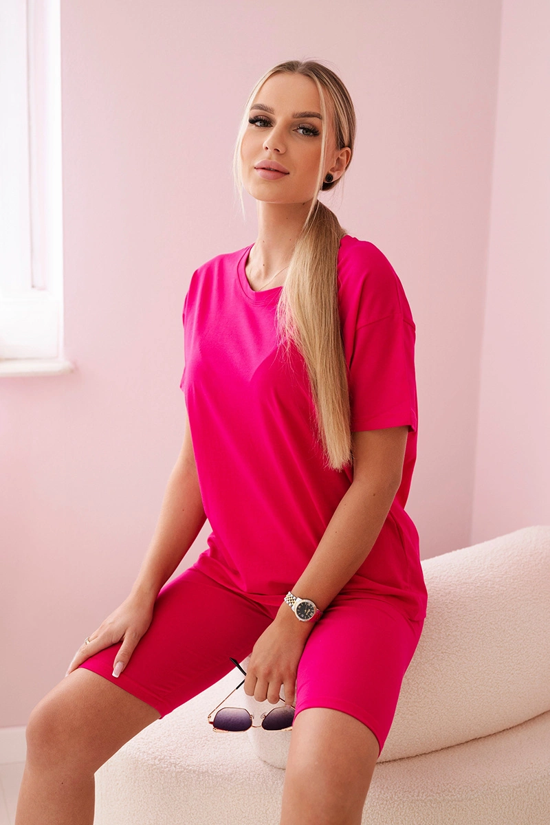 Sada top+legíny fuchsie