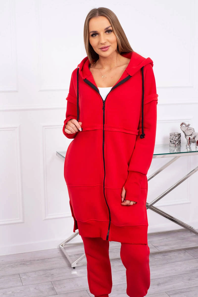 Kesi Insulated set with a long sweatshirt red