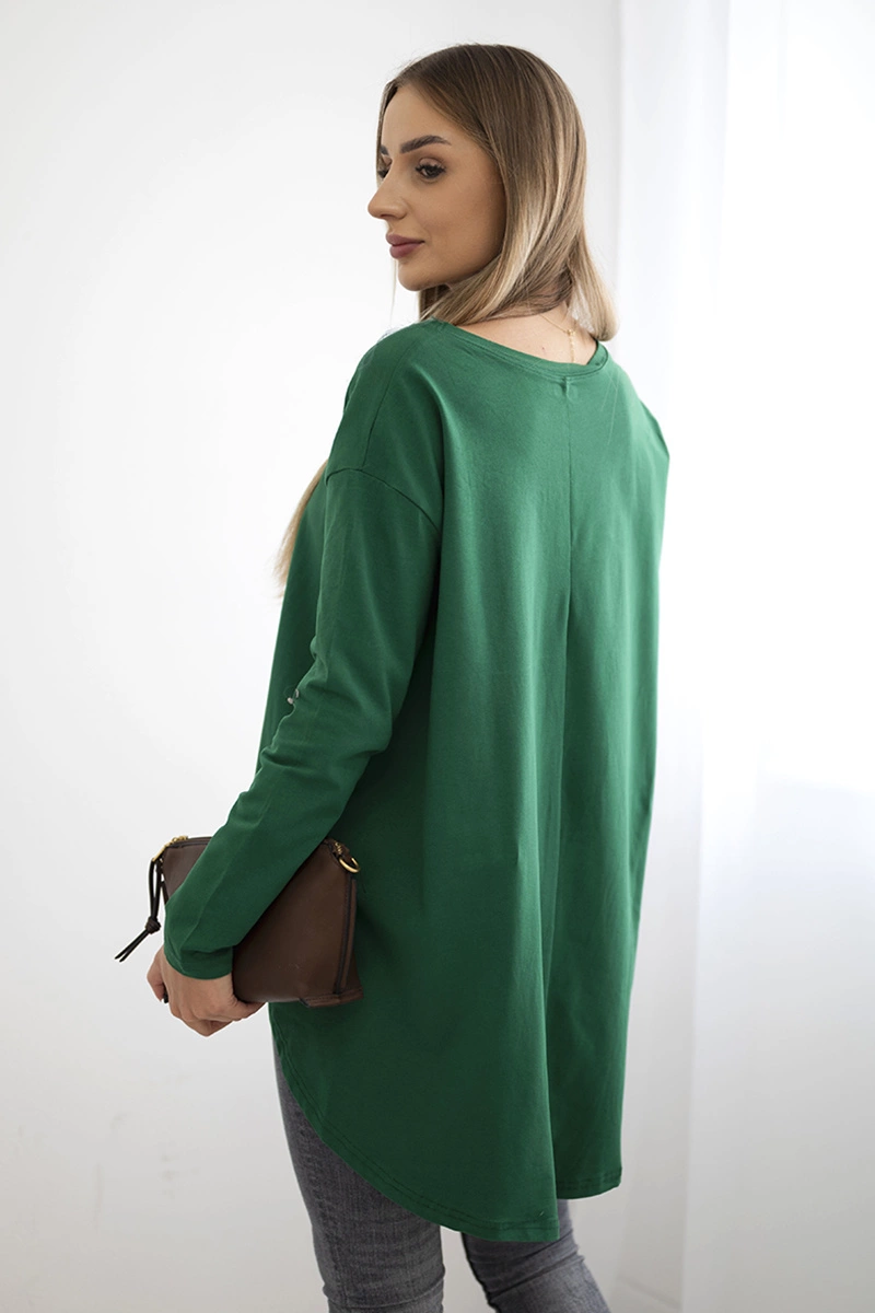 Kesi Women's blouse with eagle and Canyon inscription green
