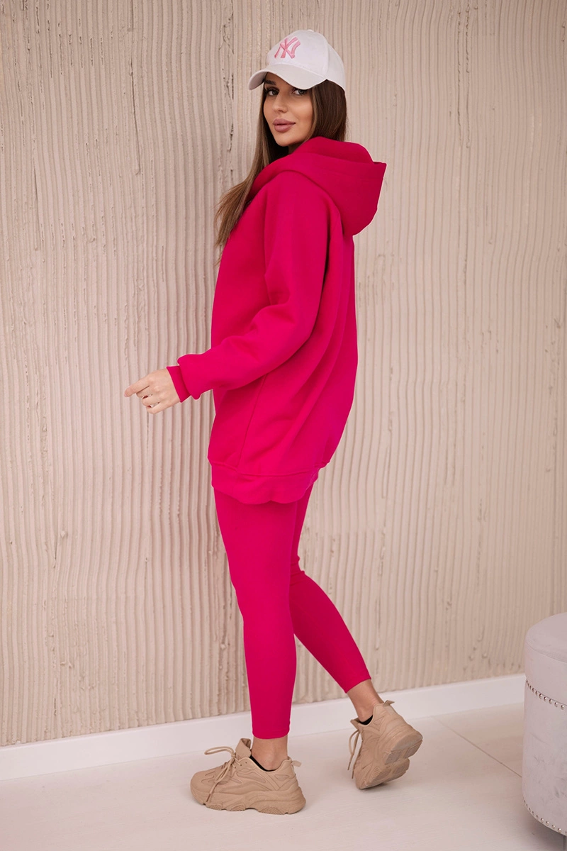 3-in-1 Fuchsia Sweatshirt, Top & Leggings Set