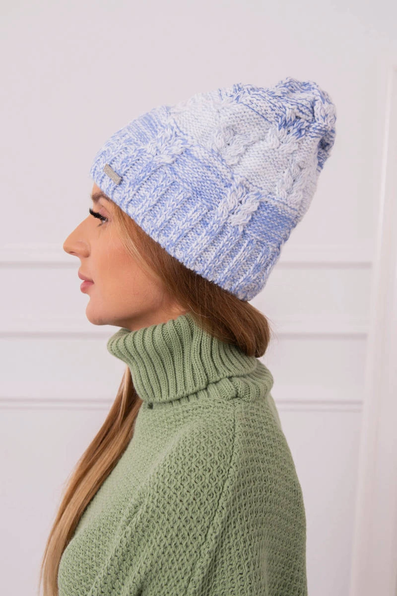marka niezdefiniowana Čapica s fleece Dolores K303 modrá + biela + džínsy