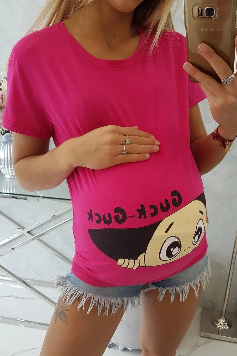 marka niezdefiniowana Maternity blouse Guck fuchsia