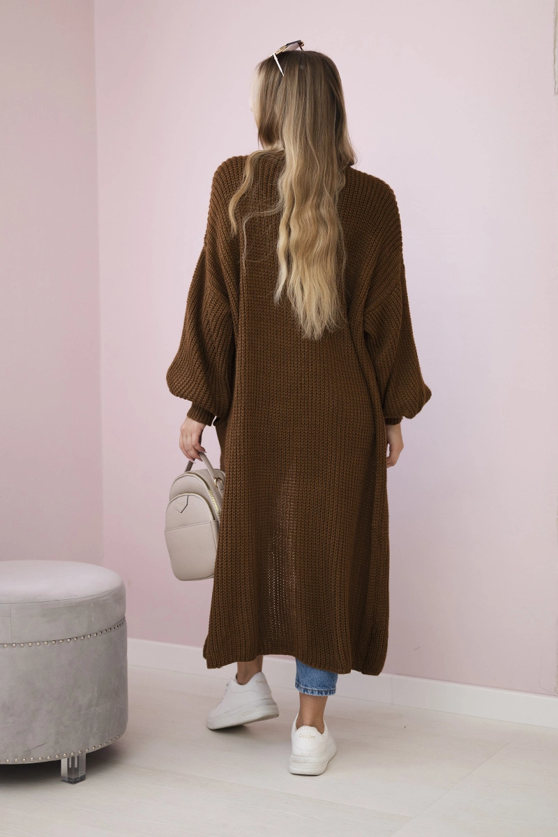 Kesi Włoski Sweater long cardigan chocolate